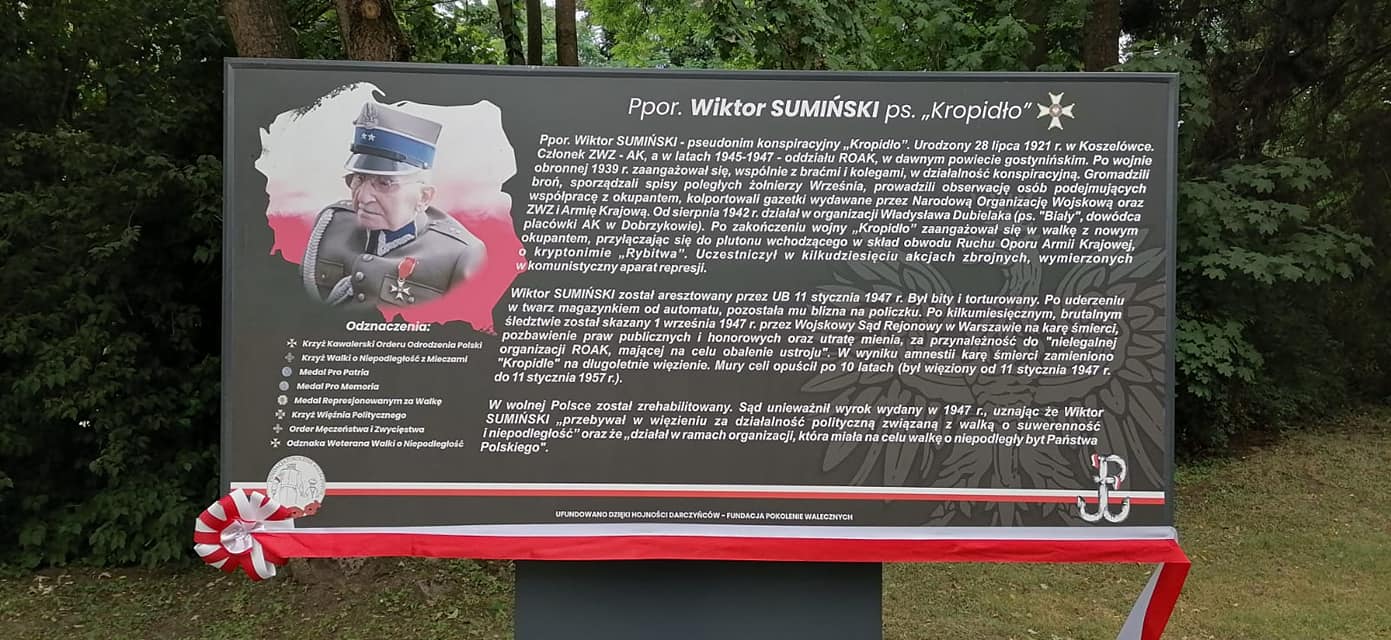 100 rocznica urodzin ś.p. ppor. Wiktora Sumińskiego ps. "Kropidło".
