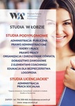Informacja o studiach podyplomowych i licencjackich proponowanych przez WSAP