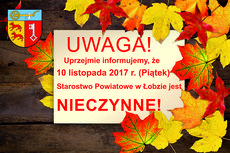 Starostwo Powiatowe w Łobzie nieczynne 10.11.2017