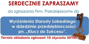 Zaproszenie do składania wniosków "Klucz do Sukcesu" 2018
