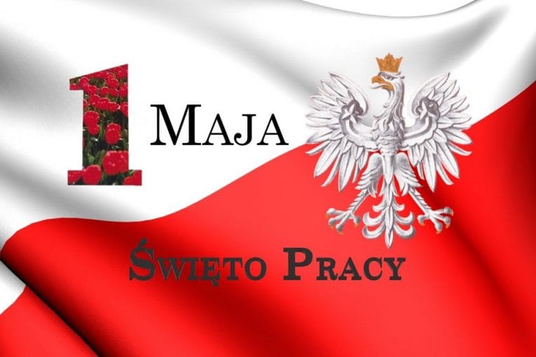 plakat dotyczący 1 maja Śięto Pracy