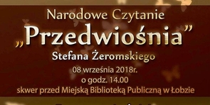 Narodowe Czytanie Przedwiośna 08.09.2018