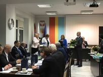 Gratulacje podczas Sesji Rady Powiatu 28.12.2018