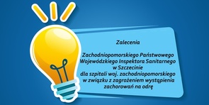 Zalecenia   Zachodniopomorskiego Państwowego Wojewódzkiego Inspektora Sanitarnego  w Szczecinie 