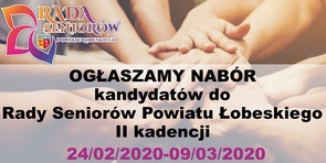 Nabór do Rady Seniorów Powiatu Łobeskiego 2 kadencji 24.02.2020