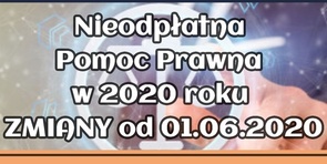 Nieodpłatna Pomoc Prawna w 2020 roku ZMIANY od 01.06.2020