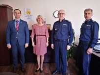 Spotkanie z Komendantem Powiatowym Policji w Łobzie 27.05.2020