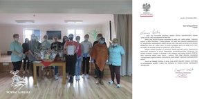 Życzenia od Wojewody dla Domu Pomocy Społecznej w Resku oraz Powiatowego Centrum Pomocy Rodzinie w Łobzie