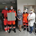 Słodkie upominki dla pracowników Państwowej Stacji Sanitarno - Epidemiologicznej w Łobzie oraz Wojewódzkiej Stacji Pogotowia Ratunkowego w Szczecinie - Filia w Łobzie.