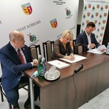 Podpisanie listu intencyjnego w sprawie realizacji inwestycji pn. "Budowa obejścia miasta Łobez - połączenie dróg wojewódzkich 147, 148 z 151".
