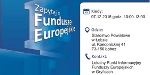 Zapytaj o Fundusze Europejskie 07.12.2015