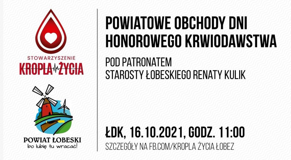 plakat dotyczący powiatowych dni krwiodawstwa