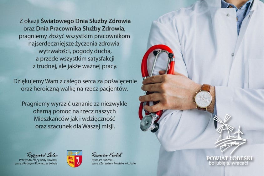 plakat dzień pracowników Służb zdrowia
