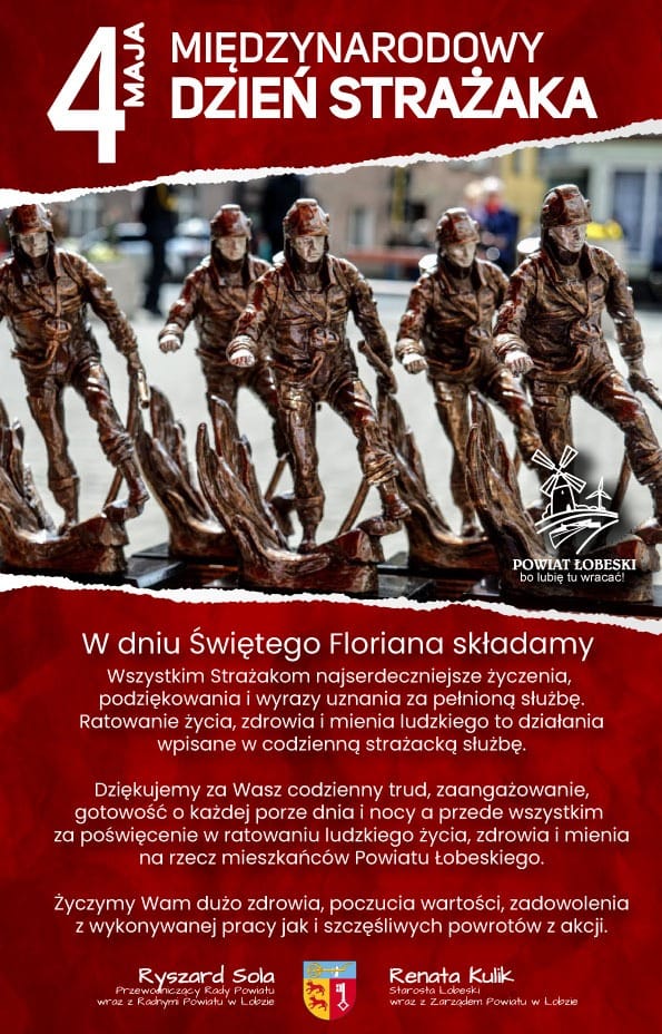 plakat dotyczący iędzynarodowego Dnia Strażaka