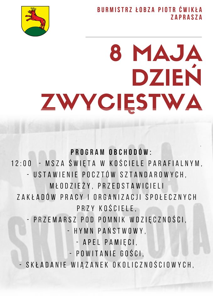 Zapraszamy do udziału w obchodach Dnia Zwycięstwa w Łobzie