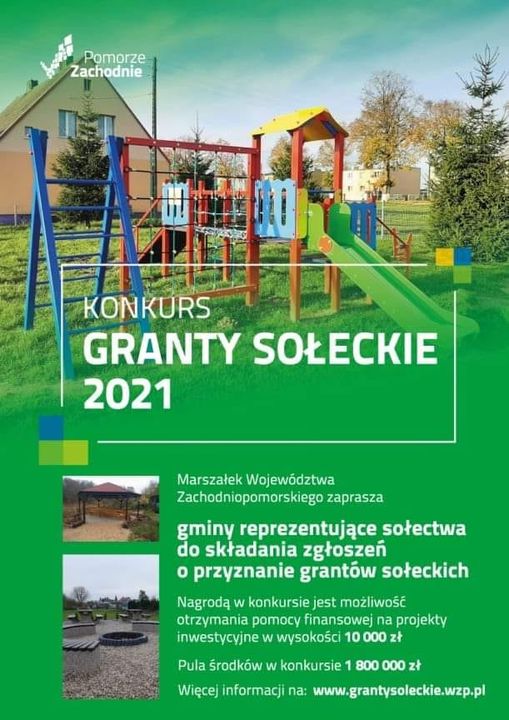 plakat dotyczący grantów na rok 2021
