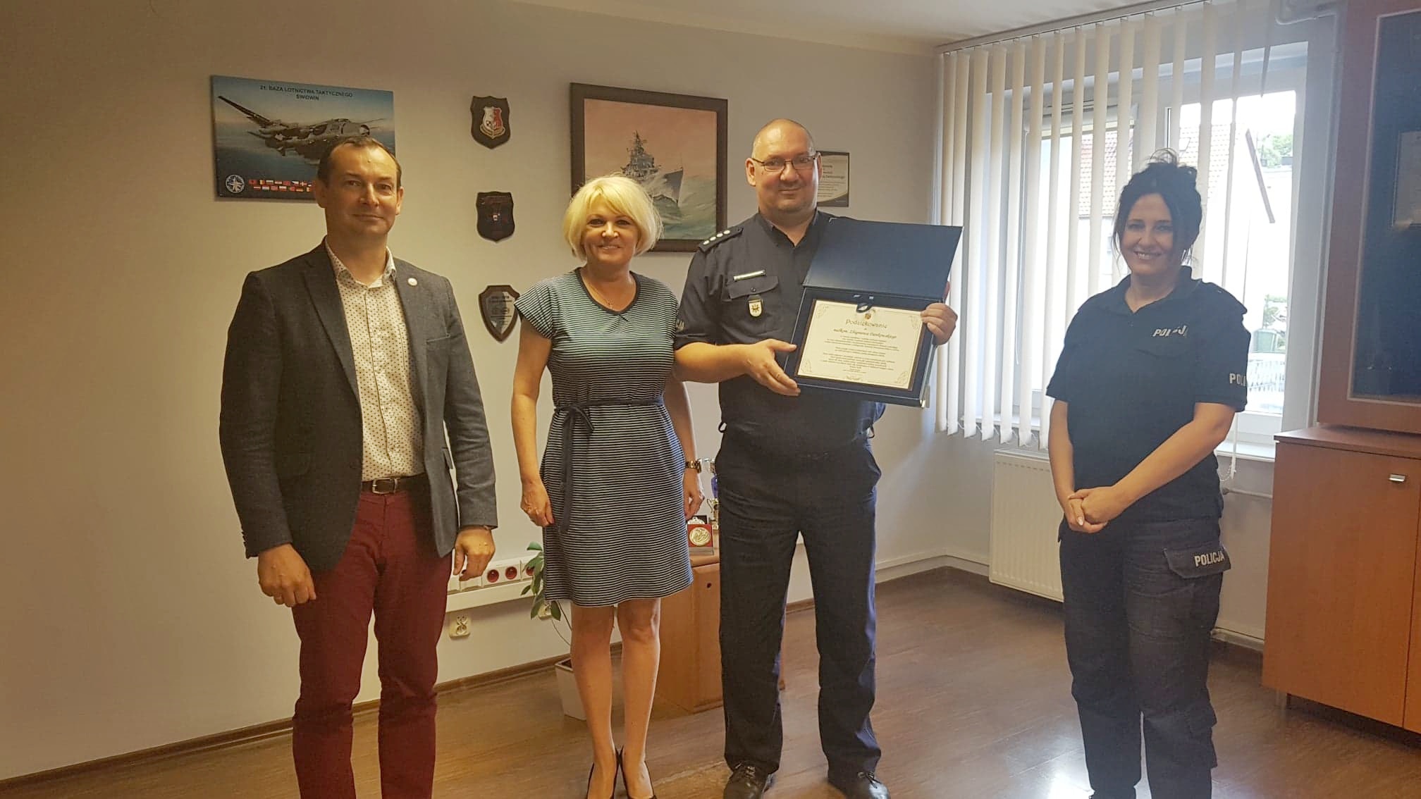 Wizyta w Komendzie Powiatowej Policji w Kamieniu Pomorskim 22.07.2020