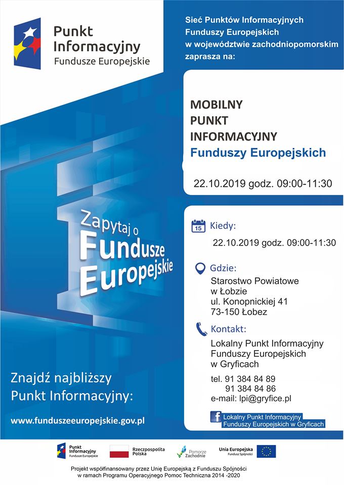 Zapytaj o fundusze europejskie 22.10.2019