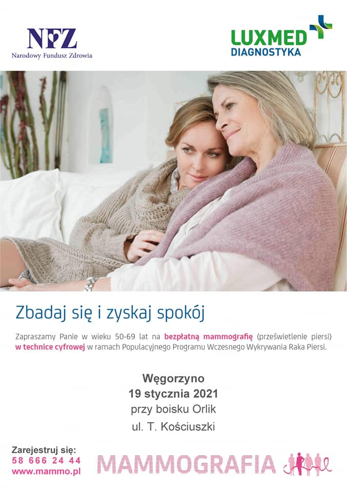 plakata dotyczący mammografii bezpłatnych bada dla kobiet