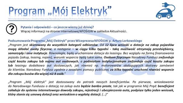 Program Mój Elektryk