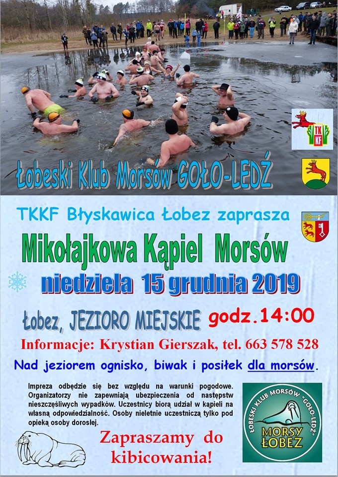 Mikołajkowa Kąpiel Morsów 15.12.2019