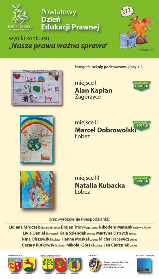 plakat dotyczący konkursu nasze prawa