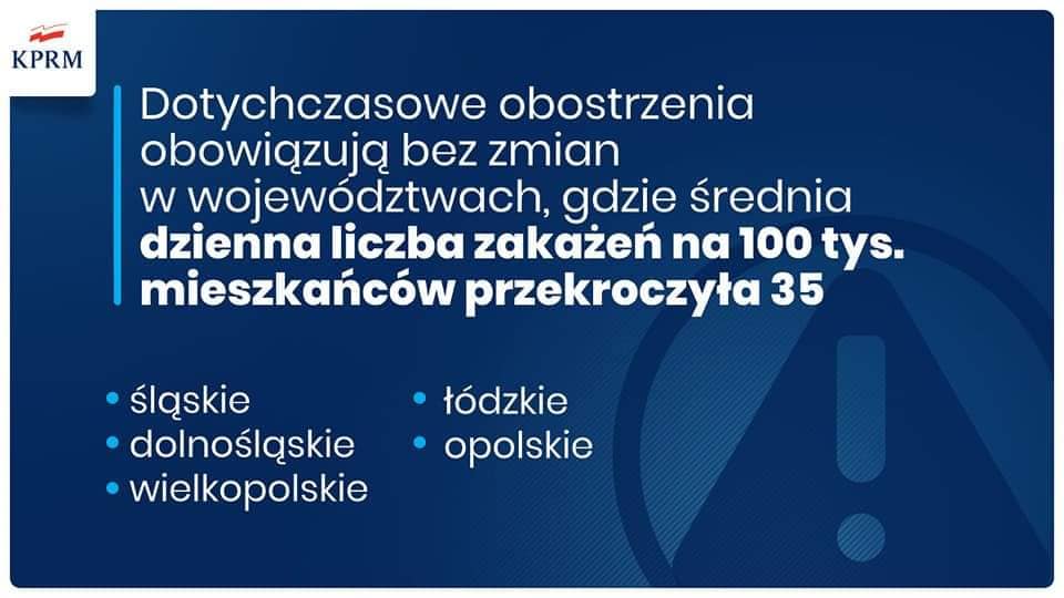 plakat dotyczący obostrzeń od 26.04