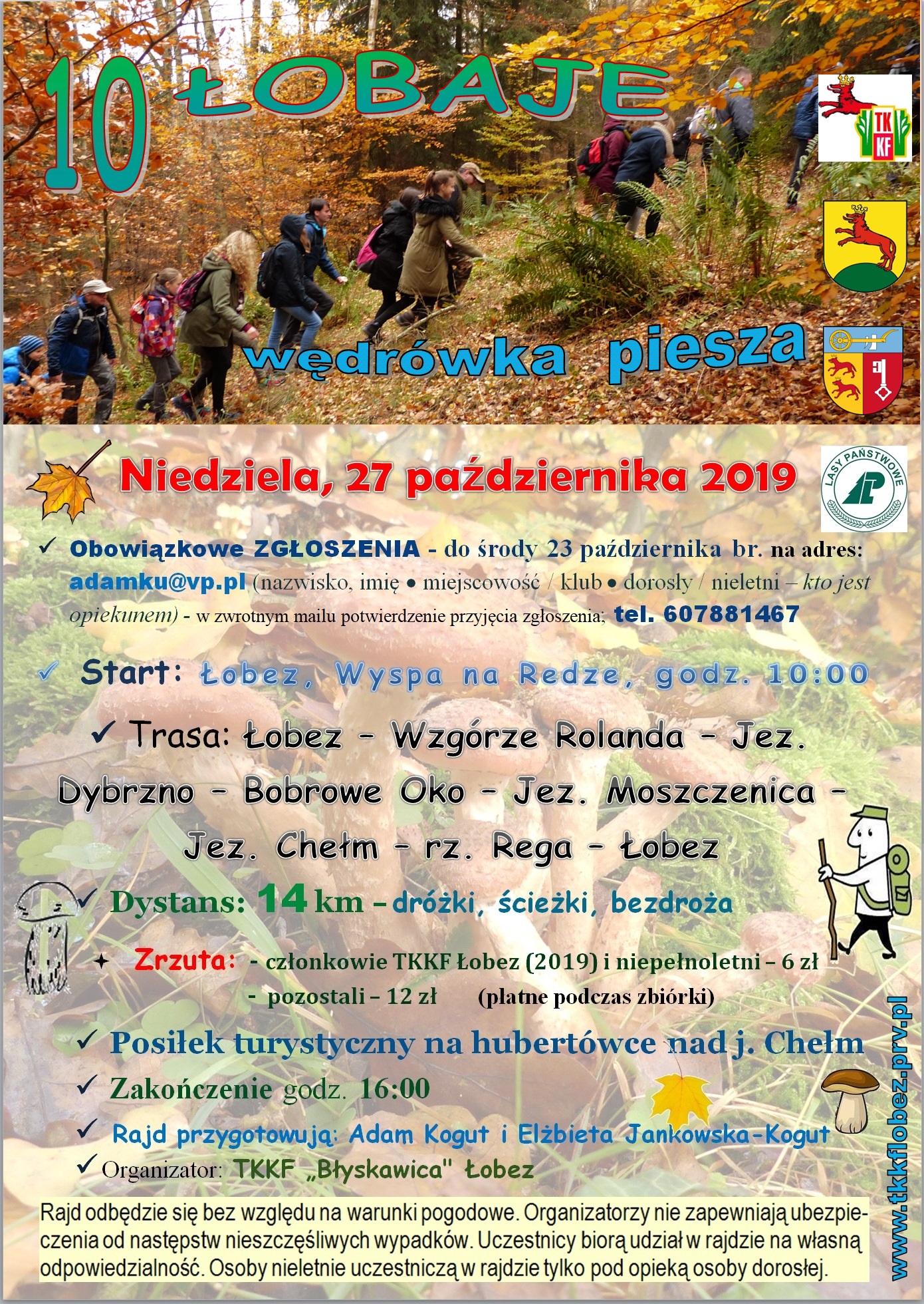 ŁOBAJE 10 - wędrówka piesza 27.10.2019