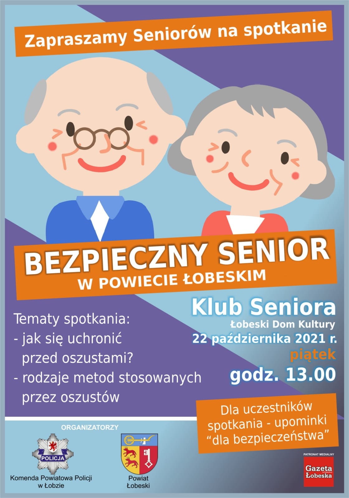 plakat bezpieczny senior w powiecie łobeskim