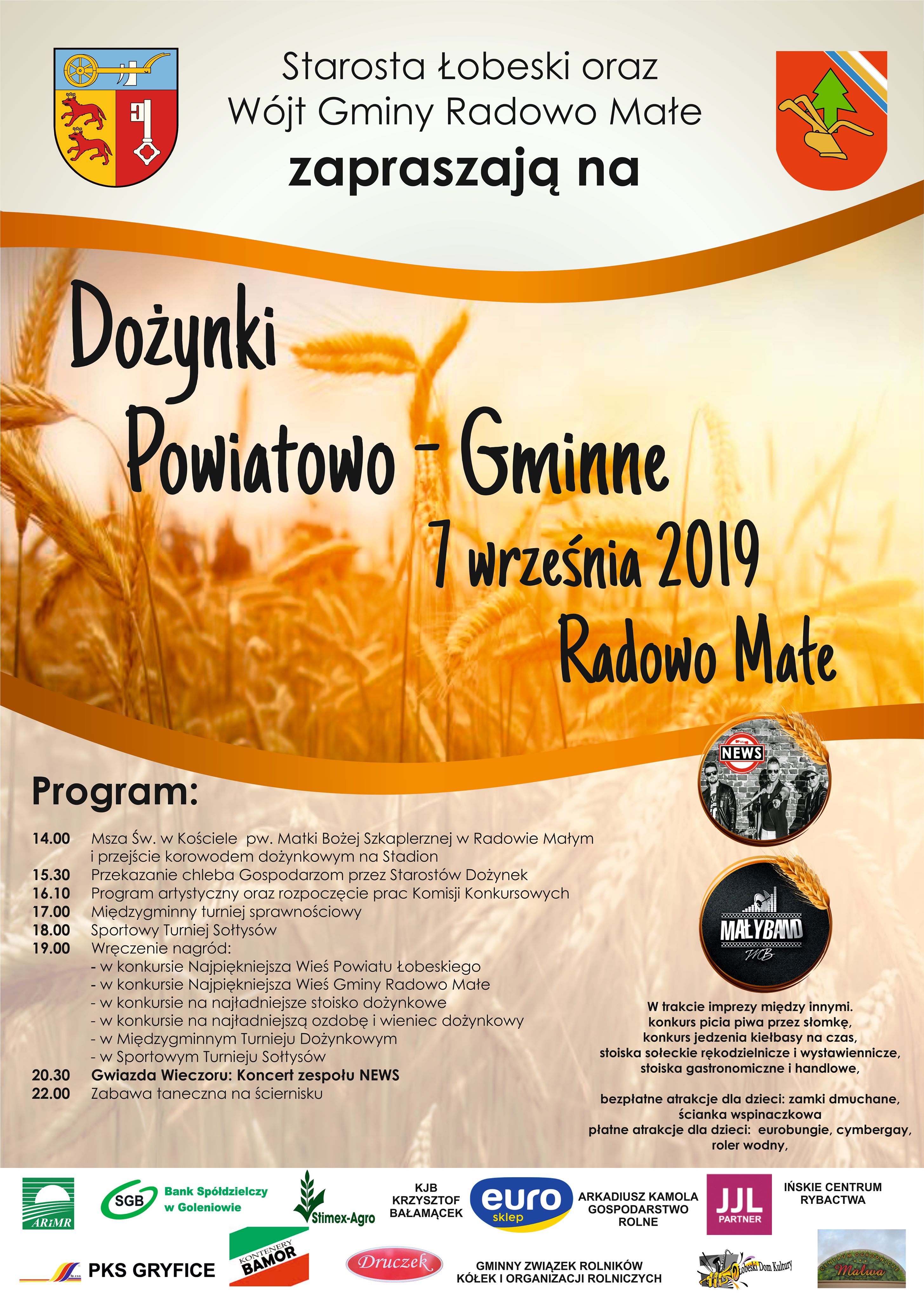 Dożynki Powiatowo-Gminne Radowo Małe 07.09.2019