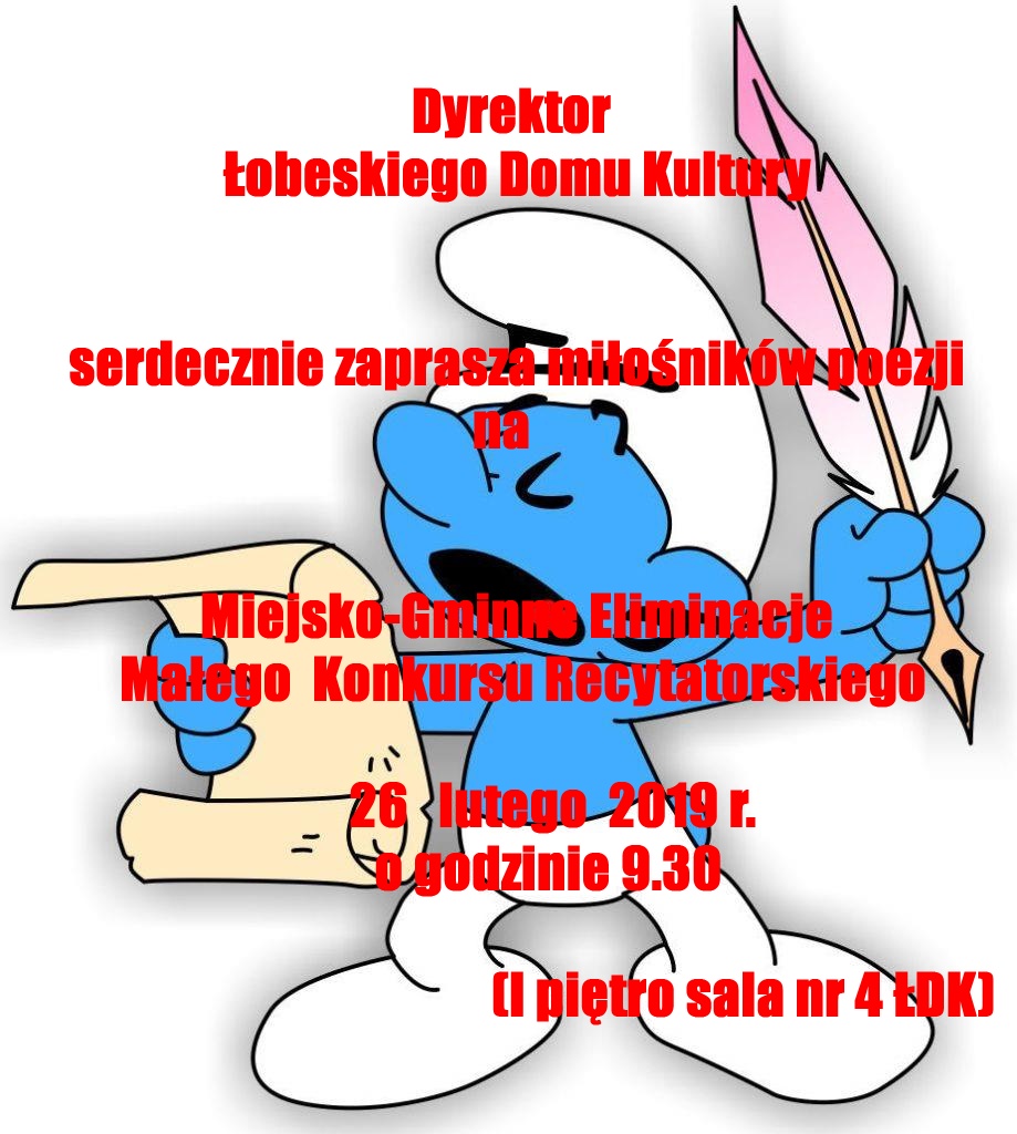 Miejsko - Gminne Eliminacje Małego Konkursu Recytatorskiego