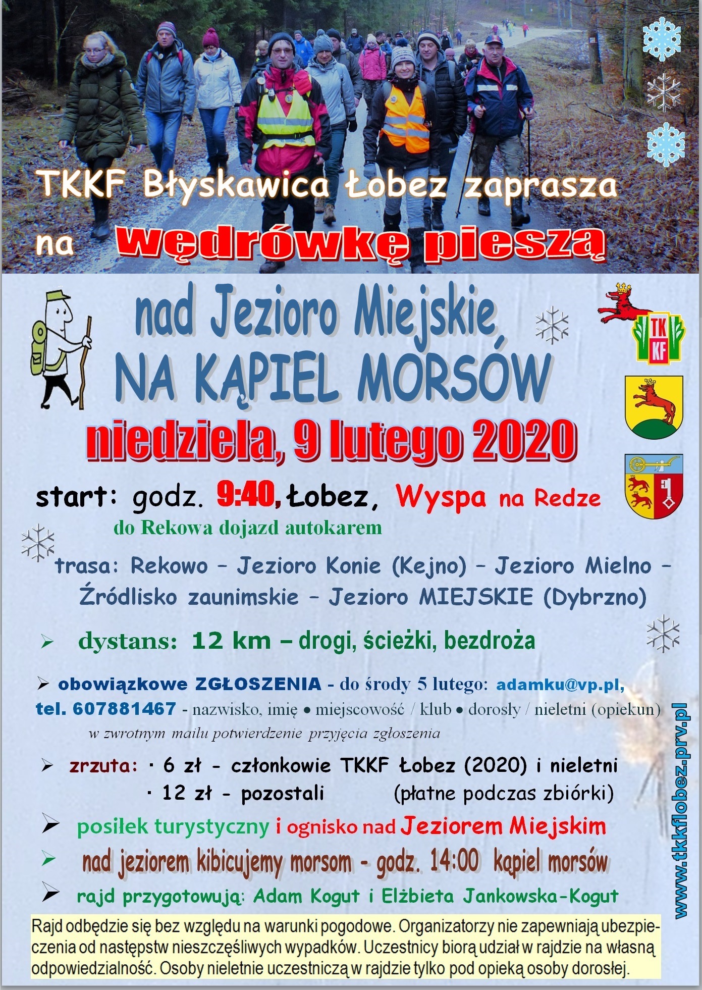 Rajd pieszy Na Kąpiel Morsów 09.02.2020