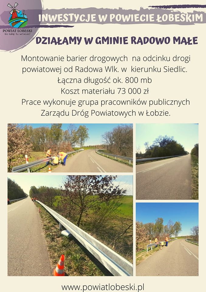 Powiatowe Inwestycje.Gmina Radowo Małe 24.04.2020
