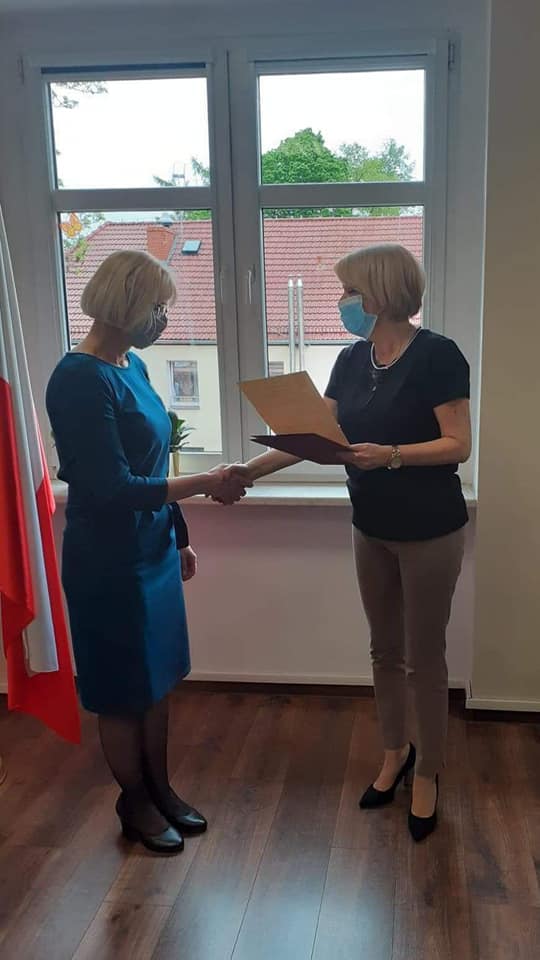 Pani Anna Boguszewska-Wąsowicz Dyrektorem Zespołu Szkół im. T. Kościuszki w Łobzie 19.05.2020 