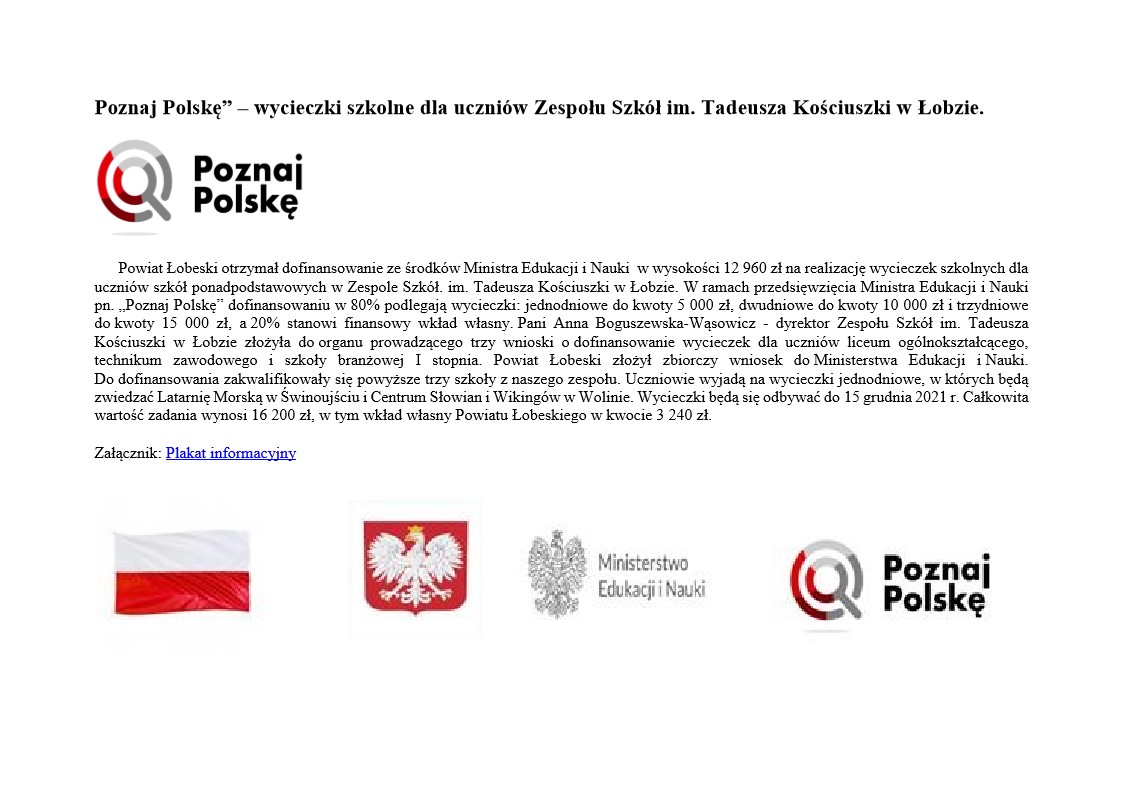 plakat pn,,poznaj polskę''