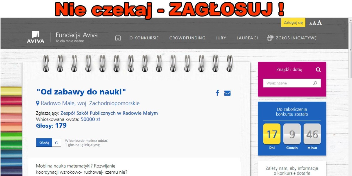 Zagłosuj nad Radowo Małe