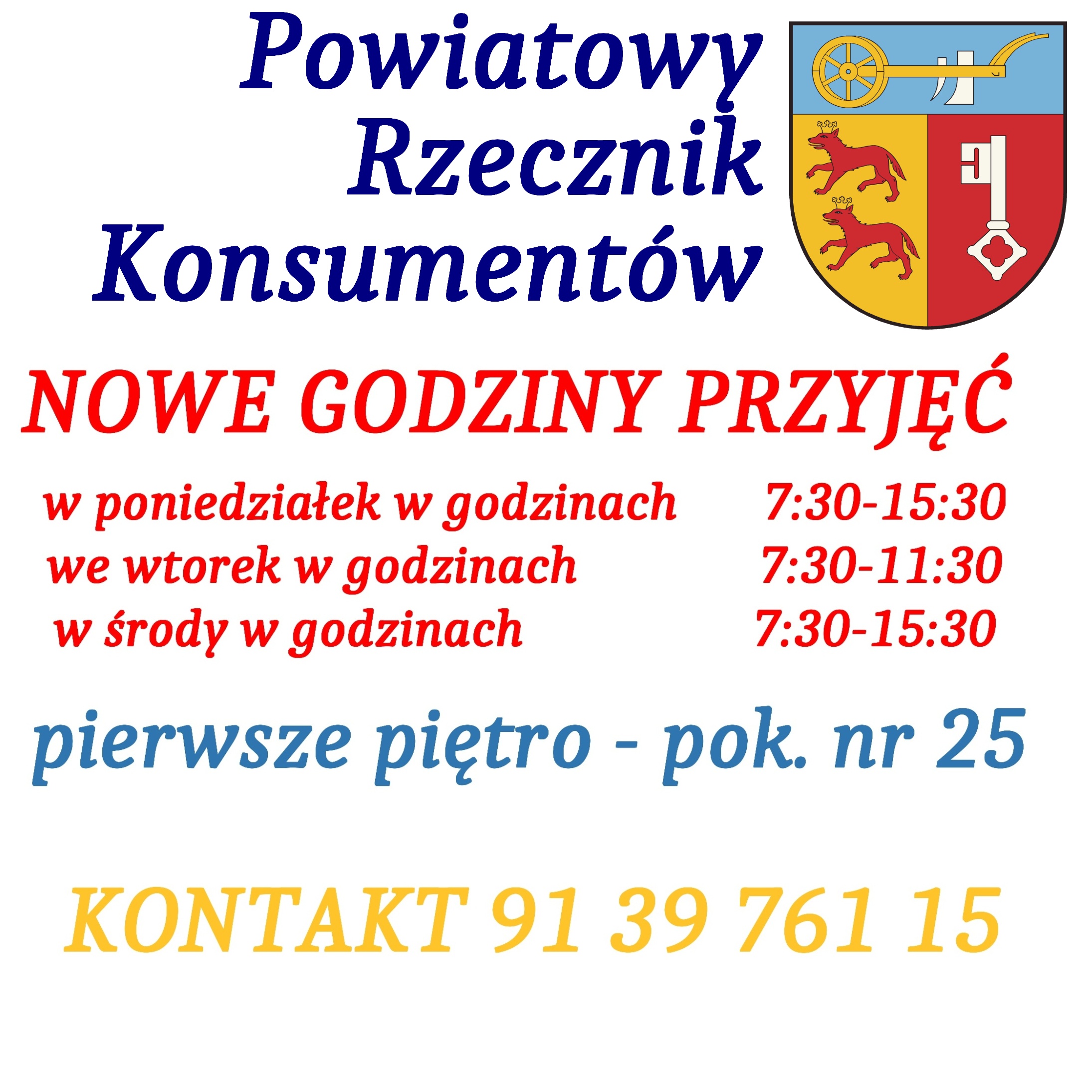 Nowe godziny przyjęć Rzecznika Konsumentów