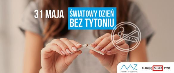 plakat dotyczący światowego Dnia bez Tytoniu