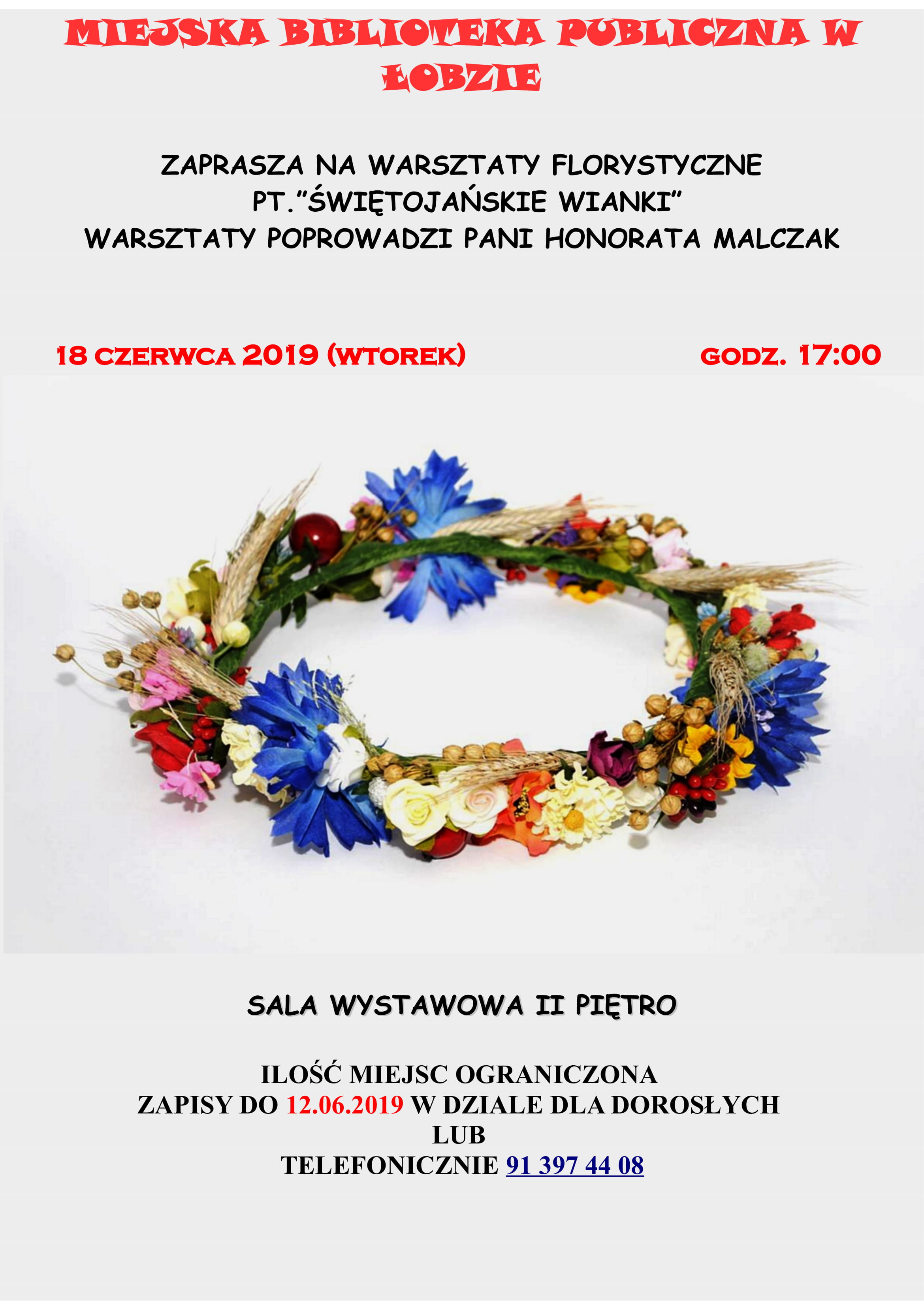 Warsztaty Florystyczne - Świętojańskie Wianki 18.06.2019