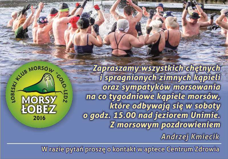 Zaproszenie na kąpiel morsów - sobota, unimskie