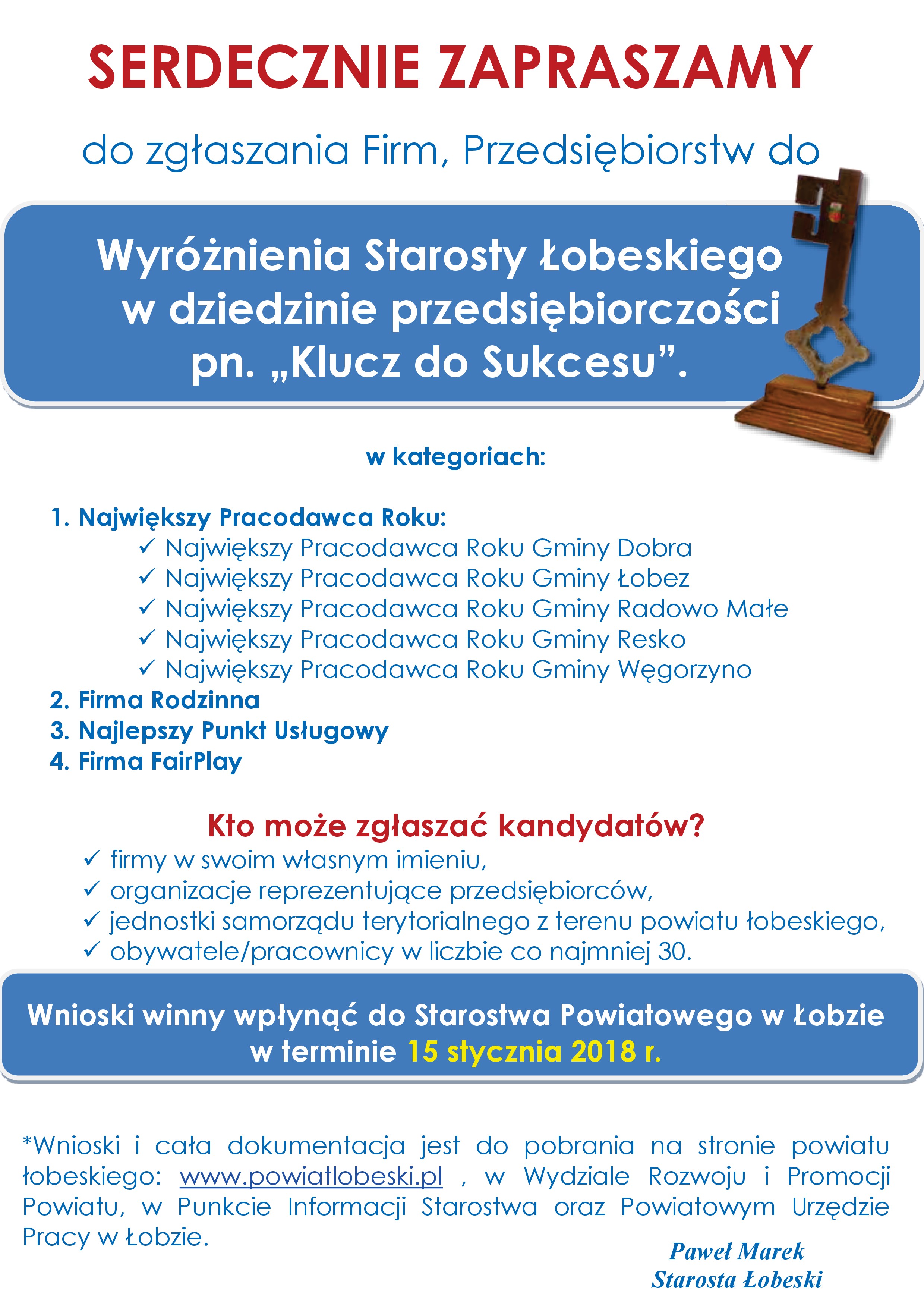 Zapraszamy do składania zgłoszeń 2018