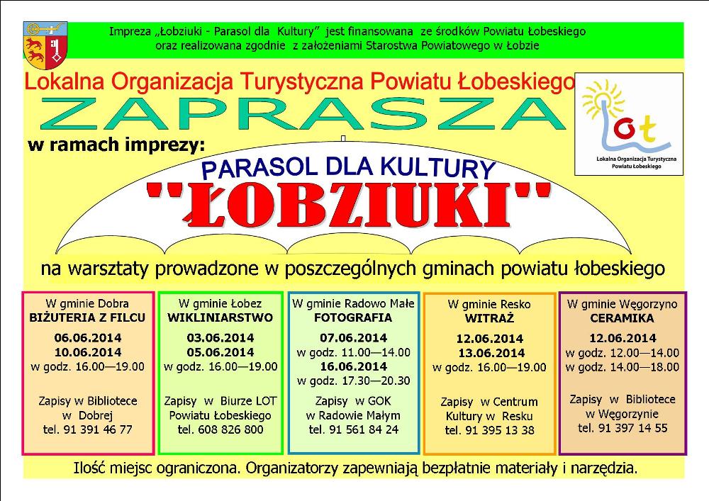 Zaproszenie na warsztaty w gminach - Łobziuki
