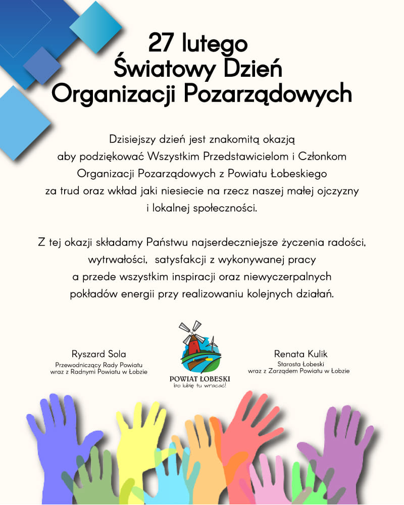 życzenia z okazji światowego dnia organizacji pozarządowych