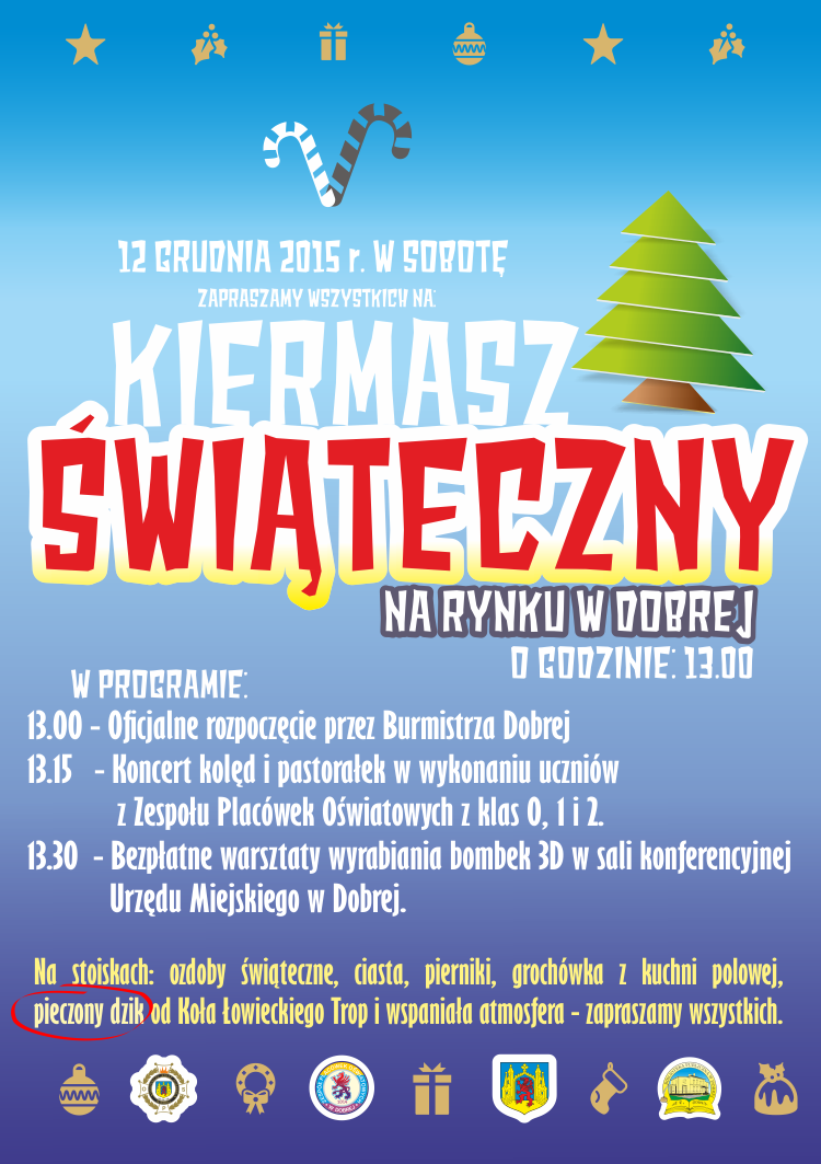 Jarmark Bożonarodzeniowy w Dobrej 12.12.2015 r.