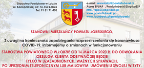 Ograniczenia w funkcjonowaniu STAROSTWA 14.03.2020