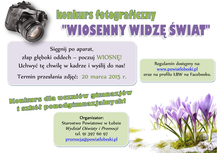 Konkurs fotograficzny "Wiosenny widzę świat"