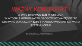 Ważny komunikat
