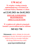  Zawieszona bezpośrednia obsługa klientów w Powiatowym Centrum Pomocy Rodzinie w Łobzie
