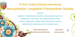 Życzenia z okazji Dnia Edukacji Narodowej