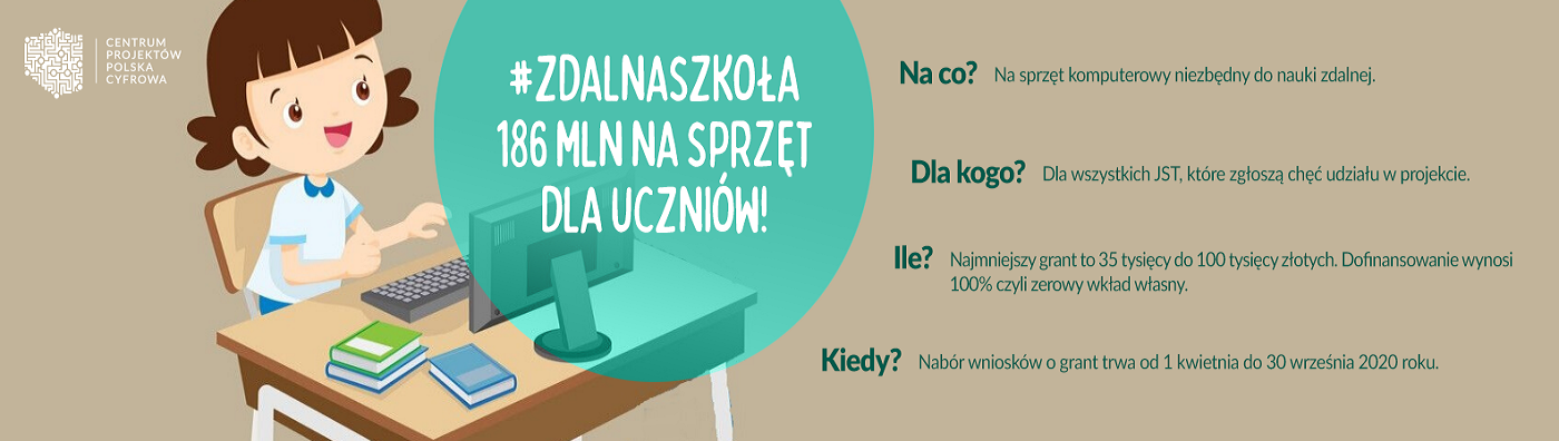 Powiat Łobeski otrzymał dofinansowanie na komputery dla uczniów 14.04.2020